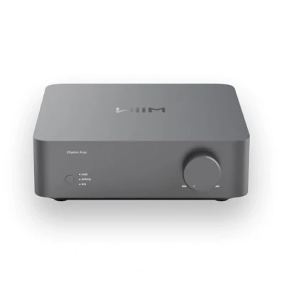 Afbeelding van WiiM Vibelink Amp 100 W vermogensversterker met DAC ESS 9039Q2M Premium en TI TPA3255 Compatibel Mini, Pro, pro plus Ultra RCA, Coax Optische ingangen Ruimtegrijs
