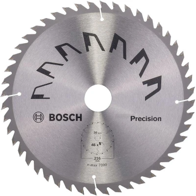 Afbeelding van Bosch Accessories Precision 2609256936 Cirkelzaagblad 216 x 30 mm Aantal tanden: 48 1 stuk(s)