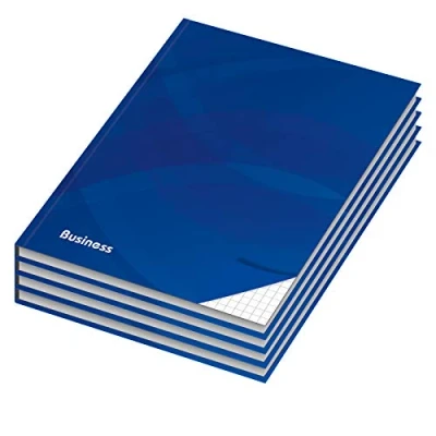 Image de rnk verlag cahier business bleu, a4, quadrillé noir