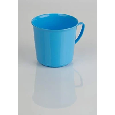 Afbeelding van Kimmel Kindermok 330 ml theekop plastic koffiekop camping herbruikbaar onbreekbaar lichtblauw