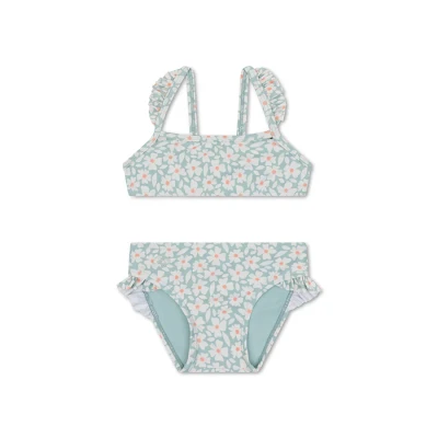 Afbeelding van Swim Essentials Groen Bloemen Meisjes UV Bikini Maat 86/92