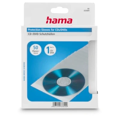 Afbeelding van Hama Cd/Dvd Hoesjes 50 Pak Transparant