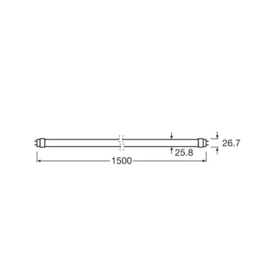 Afbeelding van OSRAM LED Buis Energielabel: A (A G) G13 T8 17.6 W = 58 Neutraalwit 1 stuk(s) (Ø x h) 26.70 mm