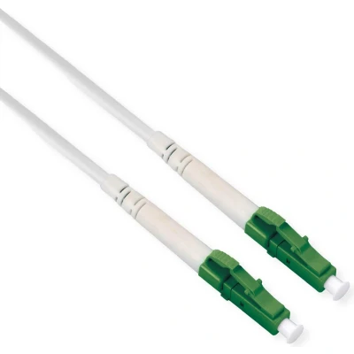Afbeelding van ROLINE glasvezelkabel 9/125 µm OS2, LC/LC, APC, staalgewapend, simplex, LSOH, wit, 3 m