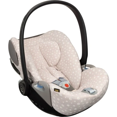 Afbeelding van Autostoelhoes Geschikt voor Cybex Cloud Z Z2 T Hoes Groep 0 Zacht Katoen Perfecte Pasvorm Daisy wafeltje