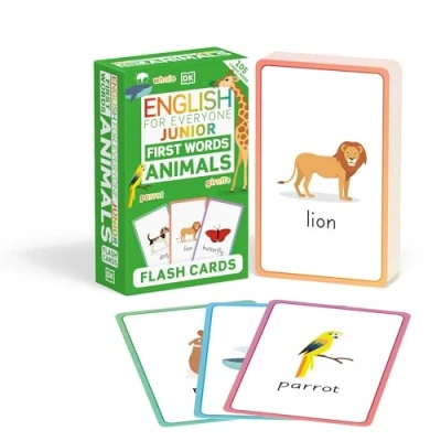 Afbeelding van DK English for Everyone Junior First Words Animals Flash Cards