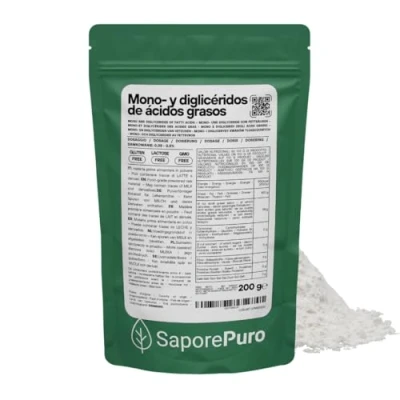Afbeelding van Saporepuro Mono en vetzuurdiglyceriden 200 g plantaardige oorsprong ideale emulgator voor ijs, sorbets, gebak, gebak