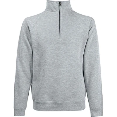 Afbeelding van Fruit of the Loom Sweatshirt met kraag en ritssluiting trainingspak voor heren, Grijs (Heather Grey 123)