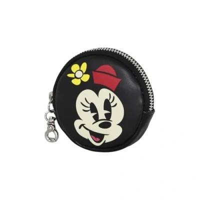 Afbeelding van Minnie Mouse Face Cookie portemonnee Roze 8,7 x cm, Roze, One Size, Portemonnee,