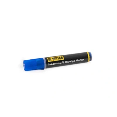 Afbeelding van Bi Office Inkstringxl Whiteboard marker met gelinkt en ronde punt, 3 mm, blauw