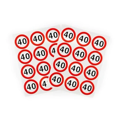 Afbeelding van verjaardagsdecoratie stickers 40 verjaardag decoratie 40e man vrouwen mannen tafeldecoratie