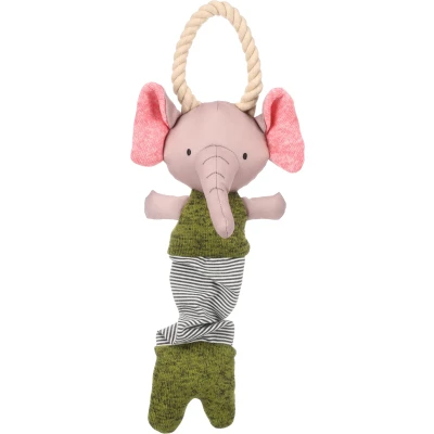 Afbeelding van Puppy speelgoed Olifant met touw handvat