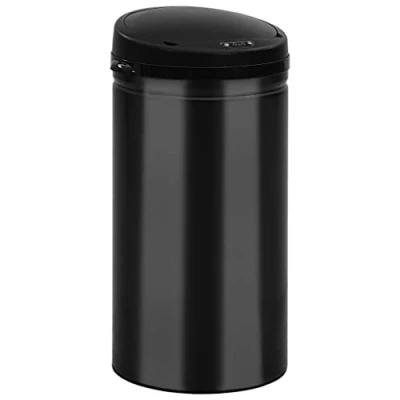 Afbeelding van vidaXL Afvalemmer met automatische sensor, 50 l, koolstofstaal, zwart