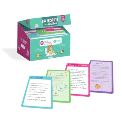 Afbeelding van LA BOITE A MINI DICTEES CE2 CM1 CM2 (100 CARTES)