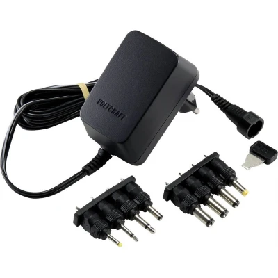 Afbeelding van VOLTCRAFT VC 11258680 Stekkernetvoeding, instelbaar 3 V/DC, 4.5 5 6 7.5 9 12 V/DC 0.6 A 7.2 W Uitgangsspanning regelbaar