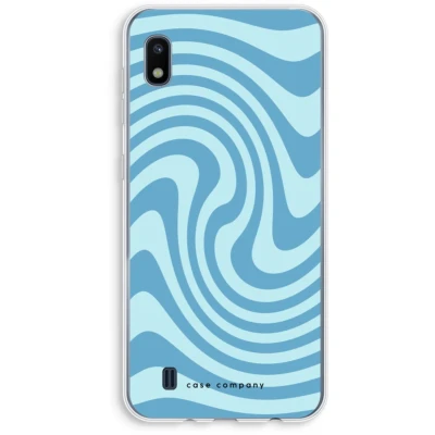 Afbeelding van Case Company® hoesje geschikt voor Samsung Galaxy A10 Swirl Blauw Soft Cover Telefoonhoesje Bescherming aan alle Kanten en Schermrand