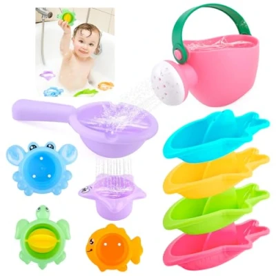 Afbeelding van MINISOISO Jouet de Bain Bébé,10 Pièces pour Bebe Enfants 1 2 3 4 Ans,Animaux Jouets Flottants Bains Set,Joue Piscine Garcon,Fille,Tout Petits,Douche,Natation