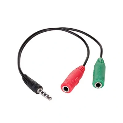 Afbeelding van Akyga AK AV 08 Audio Adapterkabel [1x Jackplug male 3,5 mm 2x female mm] 15 cm Zwart