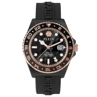 Afbeelding van Philipp Plein GMT I Challenger PWYBA0823 Horloge Siliconen Zwart Ø 44 mm