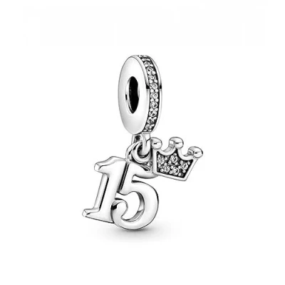 Afbeelding van PANDORA Bedel 15e verjaardag 799540 C01 één maat dames, TALLA ÚNICA, Sterling zilver, Geen edelsteen, edelsteen