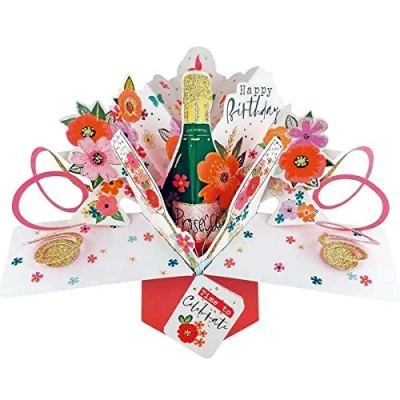 Afbeelding van Second Nature 3D pop up wenskaart Prosecco