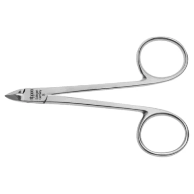 Afbeelding van nippes Solingen, Nagelriemtang, nagelriemschaar, extra fijn, Made in Germany, zilver, 8 cm (1 stuk)