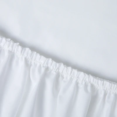 Afbeelding van Kayori Shizu perkal hoeslaken wit 160/210 (Kleur: Wit)