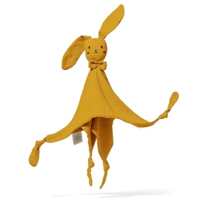 Afbeelding van Mababu knuffeldier konijn geboortegeschenken babyknuffeldier GOTS biologisch katoen babyknuffel vanaf 0 maanden jongen en meisje trooster
