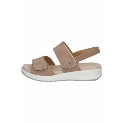 Afbeelding van Caprice Sandalen met plateauzool, Dames, Maat: 39, Bark suede Leer/ synthetisch