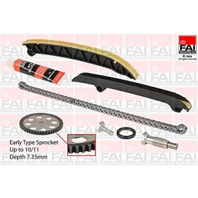 Afbeelding van FAI AutoParts TCK208 Distributiekettingset Met pakkingen, tandwielen Simplex, Geruisloze ketting VOLKSWAGEN: Golf 6, Polo V Hatchback, 6
