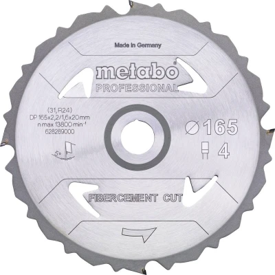 Afbeelding van Metabo FIBERCEMENT CUT PROFESSIONAL 628287000 Cirkelzaagblad 160 x 20 1.6 mm Aantal tanden: 4 1 stuk(s)