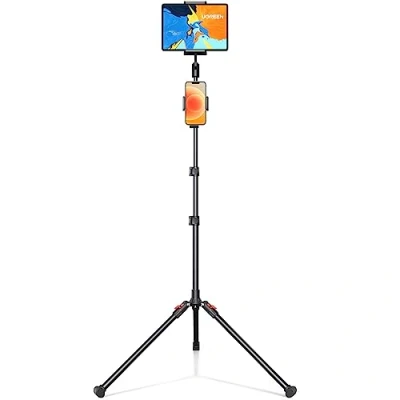 Afbeelding van UGREEN Statief tablethouder, statiefstandaard, compatibel met iPhone 16 Plus Pro Max 15 14 13 12 11 iPad 12,9 10,9 Air 2022 Mini Galaxy Tab A9 S9 A8