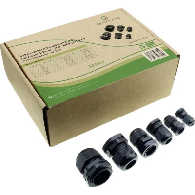 Afbeelding van Quadrios 2009CA105 Wartel assortiment PA66 Zwart (RAL 9005) 1 set(s)