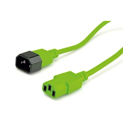 Afbeelding van ROLINE stroomverlengkabel, IEC 320 C14 C13, groen, 1,8 m