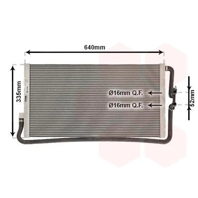 Afbeelding van VAN WEZEL 06002568 Radiateur Aluminium 590 325 26 Koelribben gesoldeerd BMW: 5 Saloon, 6 Gran Coupe