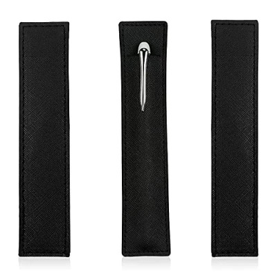 Afbeelding van 6 stuks lederen pennenzakjes, zachte beschermhoes voor pennen, balpen, potloden, 3 zwart, Modern