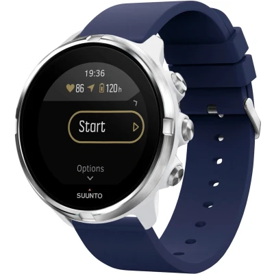 Afbeelding van iMoshion Siliconen 24 mm bandje Geschikt voor Suunto 7 / 9 (Baro) Sony Smartwatch 2 Donkerblauw