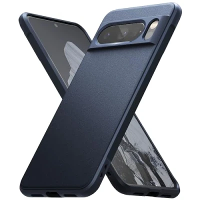 Afbeelding van Ringke beschermhoes compatibel met Google Pixel 8 Pro [Onyx], schokbestendig, robuust, flexibel, ultradun, zacht, duurzaam, voor Pro, marineblauw