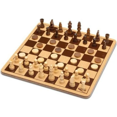 Afbeelding van Schaken en Dammen Spelbord Cayro 751 Hout