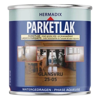 Afbeelding van Parketlak Hermadix 750 ml (Blank, Glansvrij, Waterbasis)