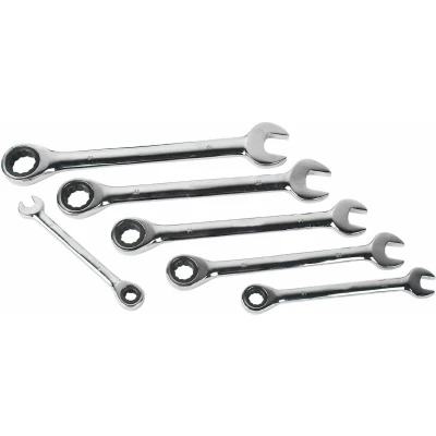 Afbeelding van Ringsteeksleutelset met ratelring 6 delig Mannesmann 19826
