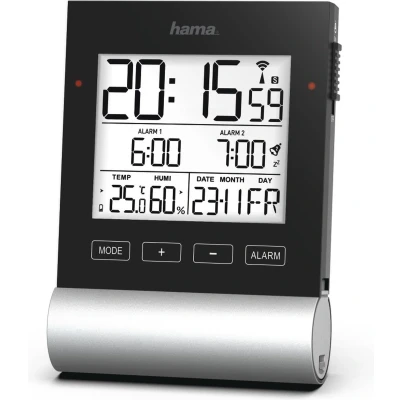 Afbeelding van Hama Radiogestuurde Wekker Black Line Zwart
