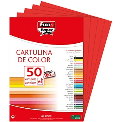 Afbeelding van Fixo 1110351 karton, A4, 50 stuks, rood