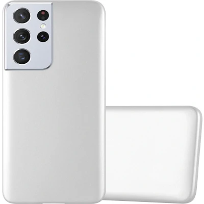 Afbeelding van Cadorabo Hoesje geschikt voor Samsung Galaxy S22 ULTRA in METALLIC ZILVER Beschermhoes gemaakt van flexibel TPU silicone Case Cover