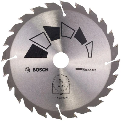 Afbeelding van Bosch Accessories Standard 2609256806 Hardmetaal cirkelzaagblad 150 x 20 mm Aantal tanden: 24 1 stuk(s)