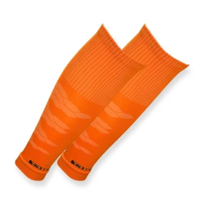 Afbeelding van Tapedesign &quot;Tubes Pro 1 paar voetbalsokken (zonder sokken) oranje voor dames, heren en kinderen voetbalmouwen scheenbeschermers lange