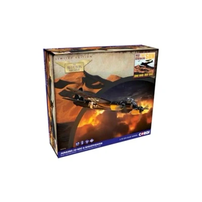 Afbeelding van Corgi AA36714 Junkers Ju 88C 6, R4+HH, Gerhard Böhme vliegtuigmodel gegoten vliegtuig en vliegtuigmodellen voor kinderen vanaf 6 jaar, vliegtuig, speelgoedvliegtuigen cadeau