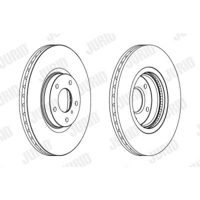 Afbeelding van JURID 563032JC 1 Remschijf 320 28 5 Geventileerd Gecoat Zonder schroeven NISSAN: Murano II