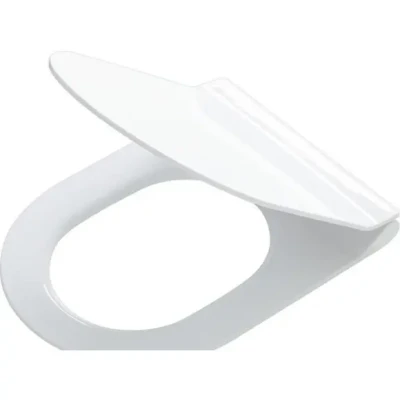 Afbeelding van Tiger Veiros WC bril D vorm Toiletbril met deksel Soft close Easy Clean functie Thermoplast Wit