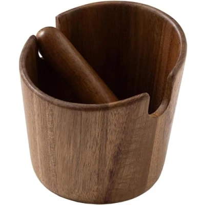 Afbeelding van Houten Koffieblik Koffiedik Container Espresso Bak Barista Koffie Prullenbak Tank Gereedschap Accessoires